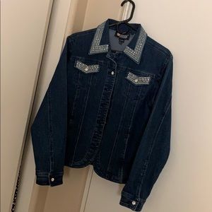 Christine Alexander rhinestone denim jacket